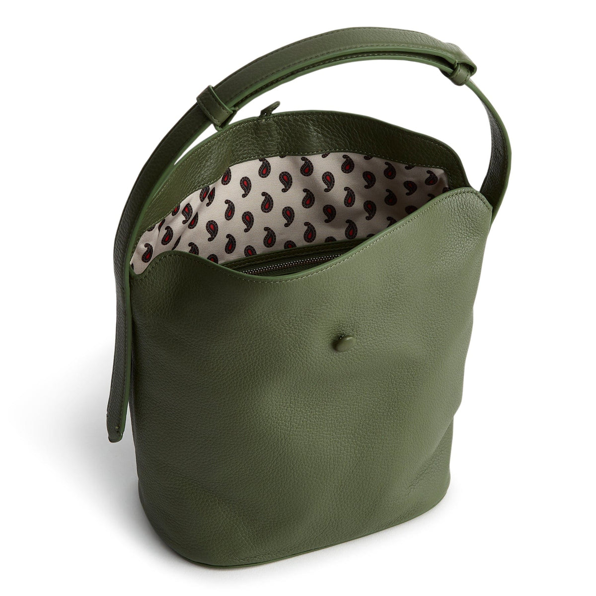 Leather Astoria Shoulder Bag in Bronze Green