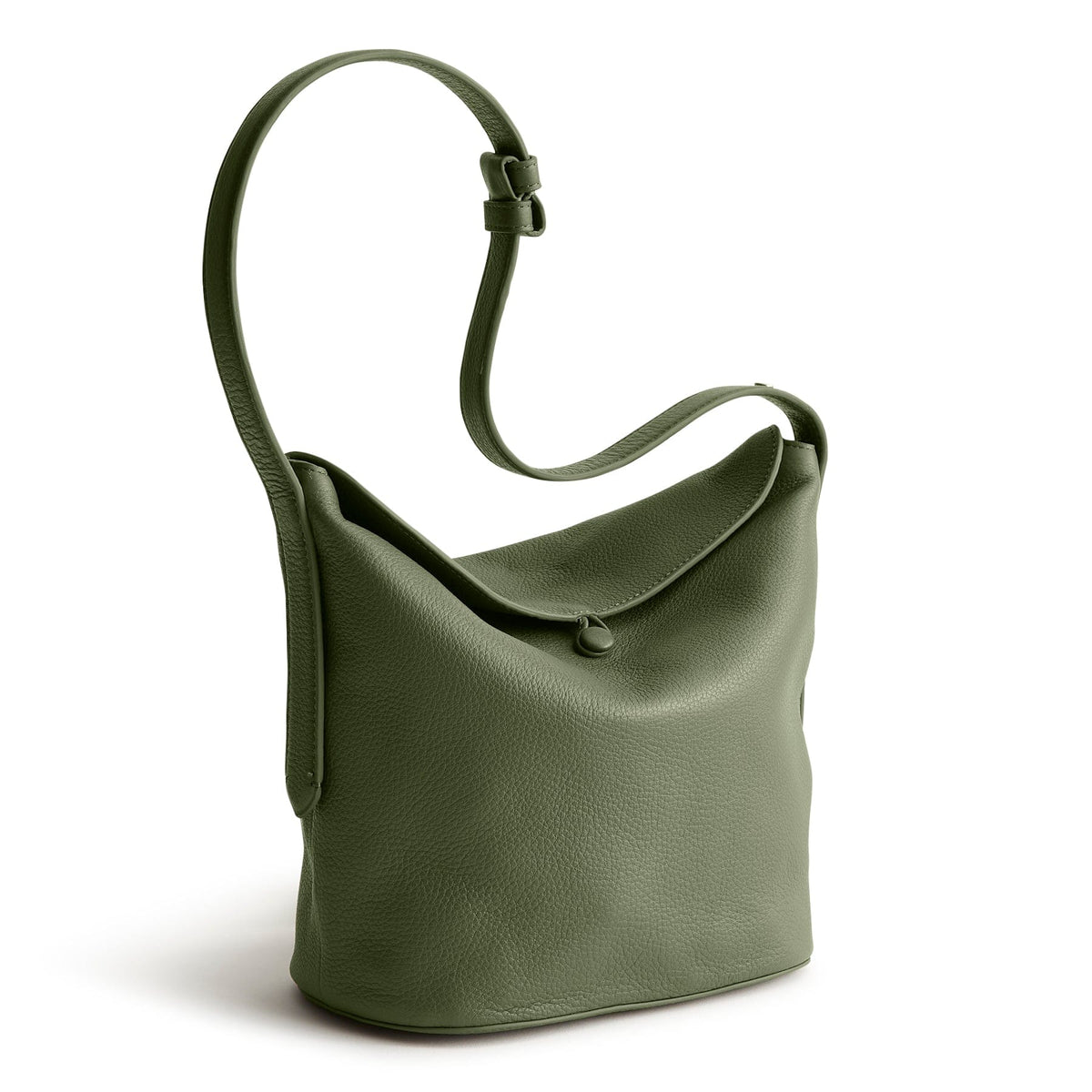 Leather Astoria Shoulder Bag in Bronze Green