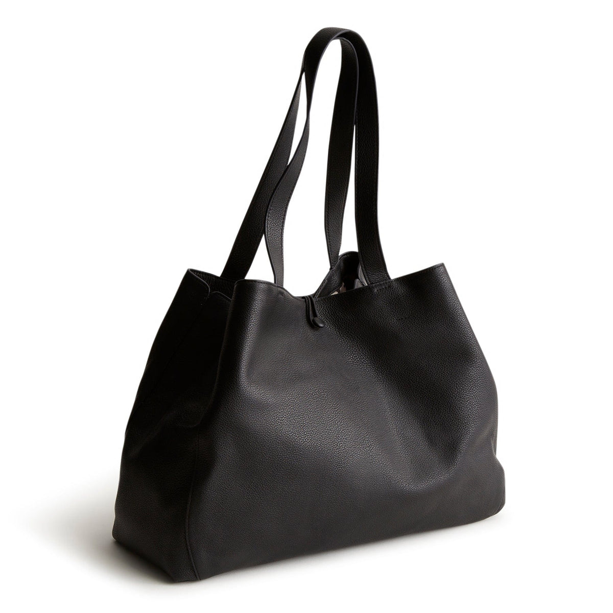 Leather Hathaway Tote Bag in Moonless Night