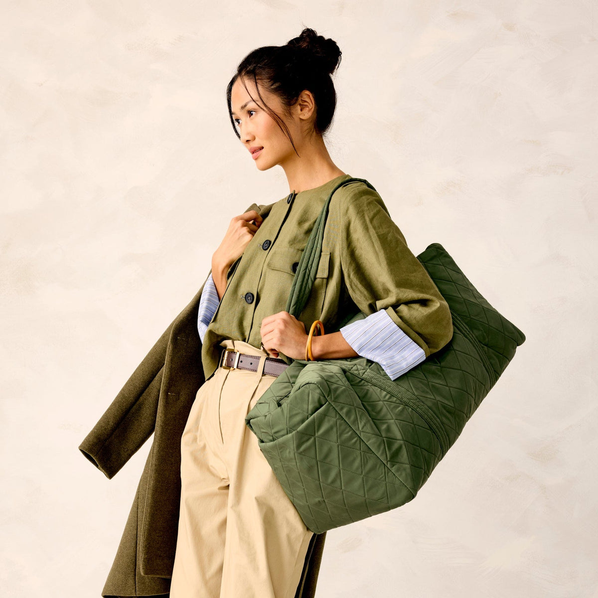 Performance Twill Large Original Duffel Bag in Bronze Green