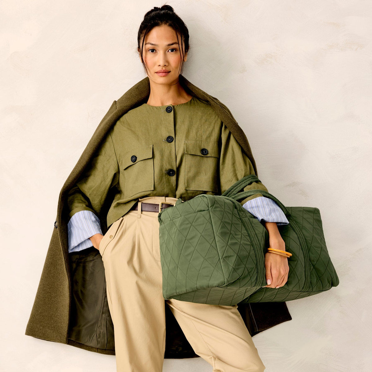 Performance Twill Large Original Duffel Bag in Bronze Green