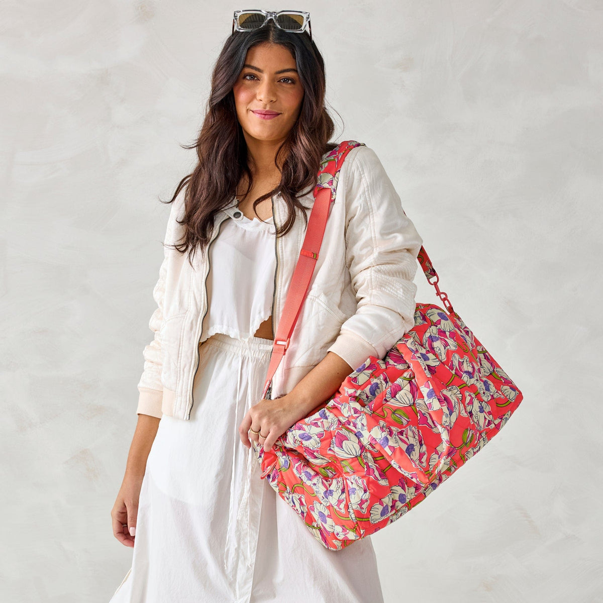 Miramar Weekender Travel Bag in Swirling Poppies