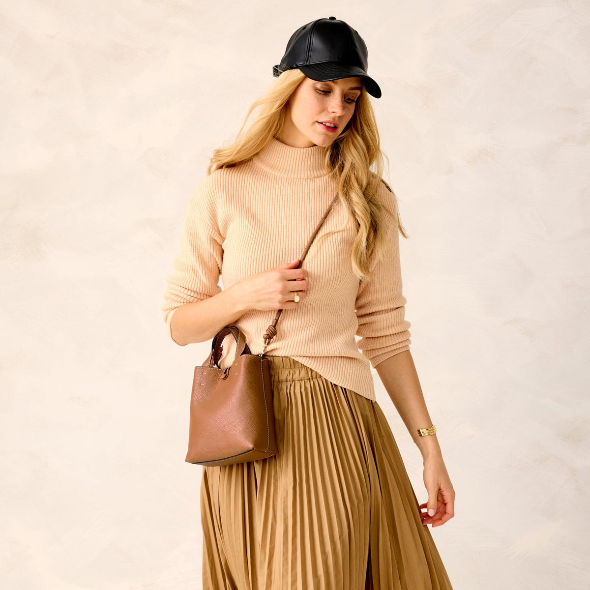 Leather Mini Original Tote Bag in Roasted Pecan