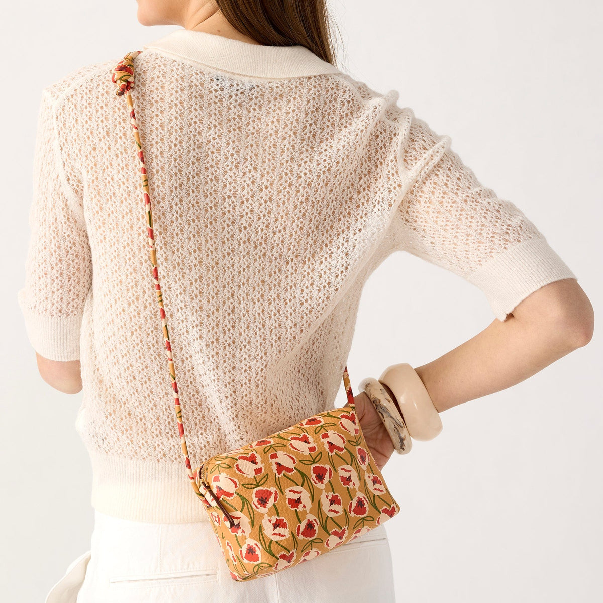 Blake Crossbody in Curly Tulips