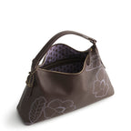Marcelle Shoulder Bag in Appliqué Floral Coffee Bean