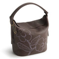 Astoria Shoulder Bag in Appliqué Floral Coffee Bean