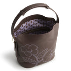 Astoria Shoulder Bag in Appliqué Floral Coffee Bean
