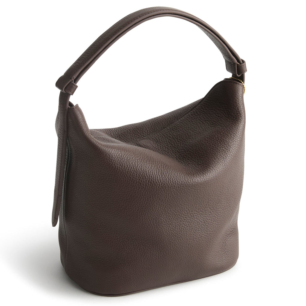 Astoria Shoulder Bag in Appliqué Floral Coffee Bean
