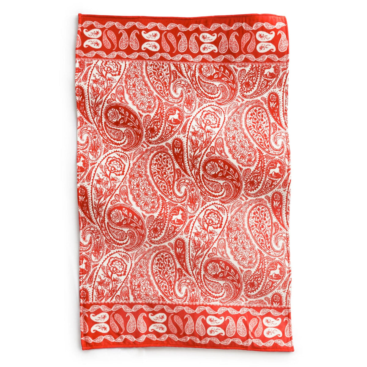 Plush Throw Blanket in Paisley Key
