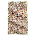 Plush Throw Blanket in Midnight Garden Paisley Antique White