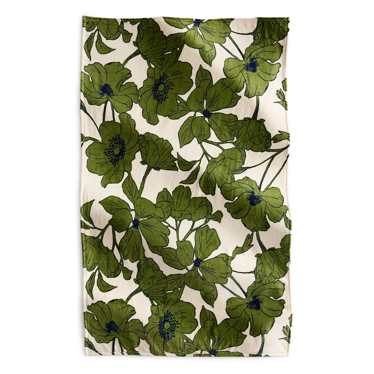Plush Throw Blanket-Scattered Anemones Seedpearl-Image 1-Vera Bradley