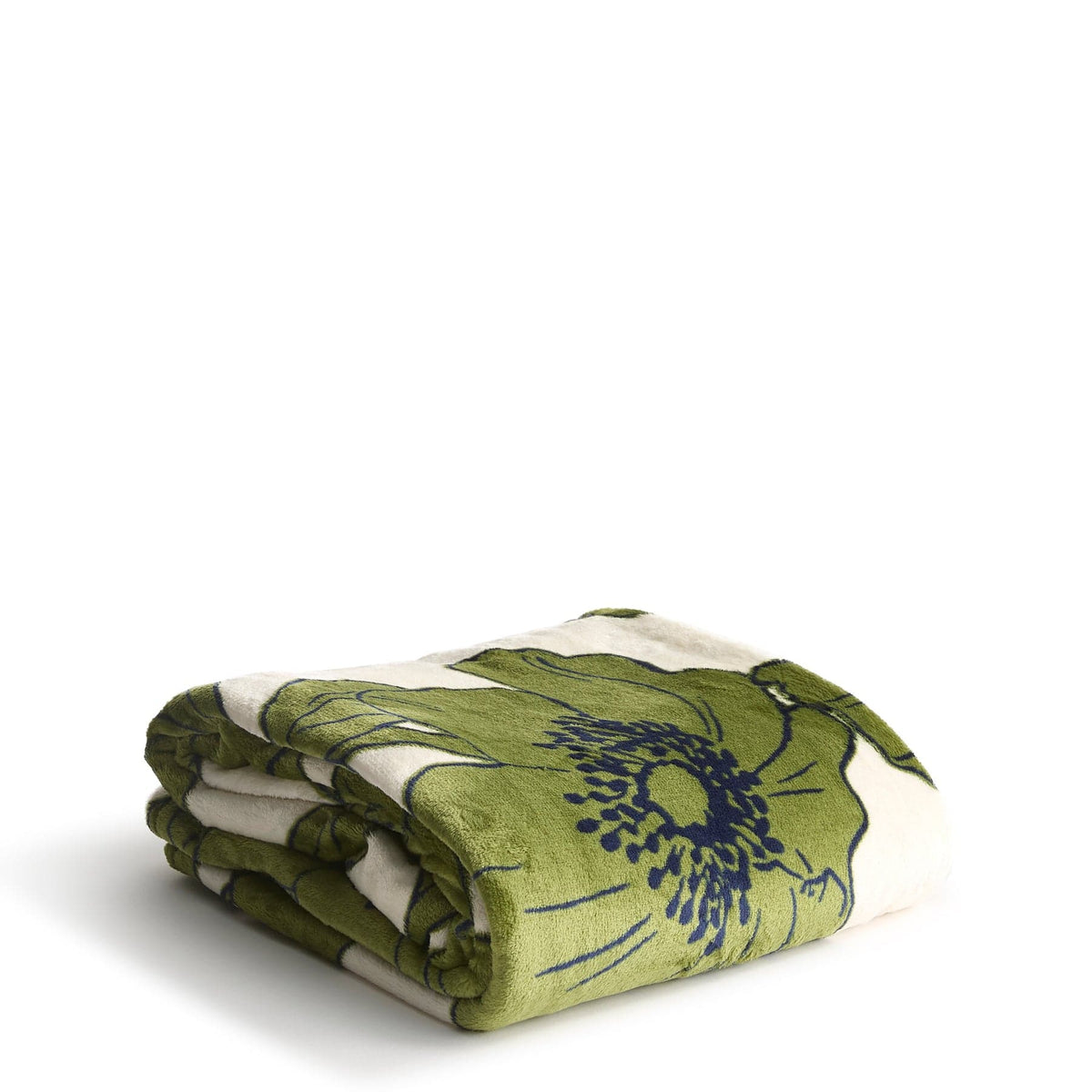Plush Throw Blanket in Scattered Anemones Seedpearl