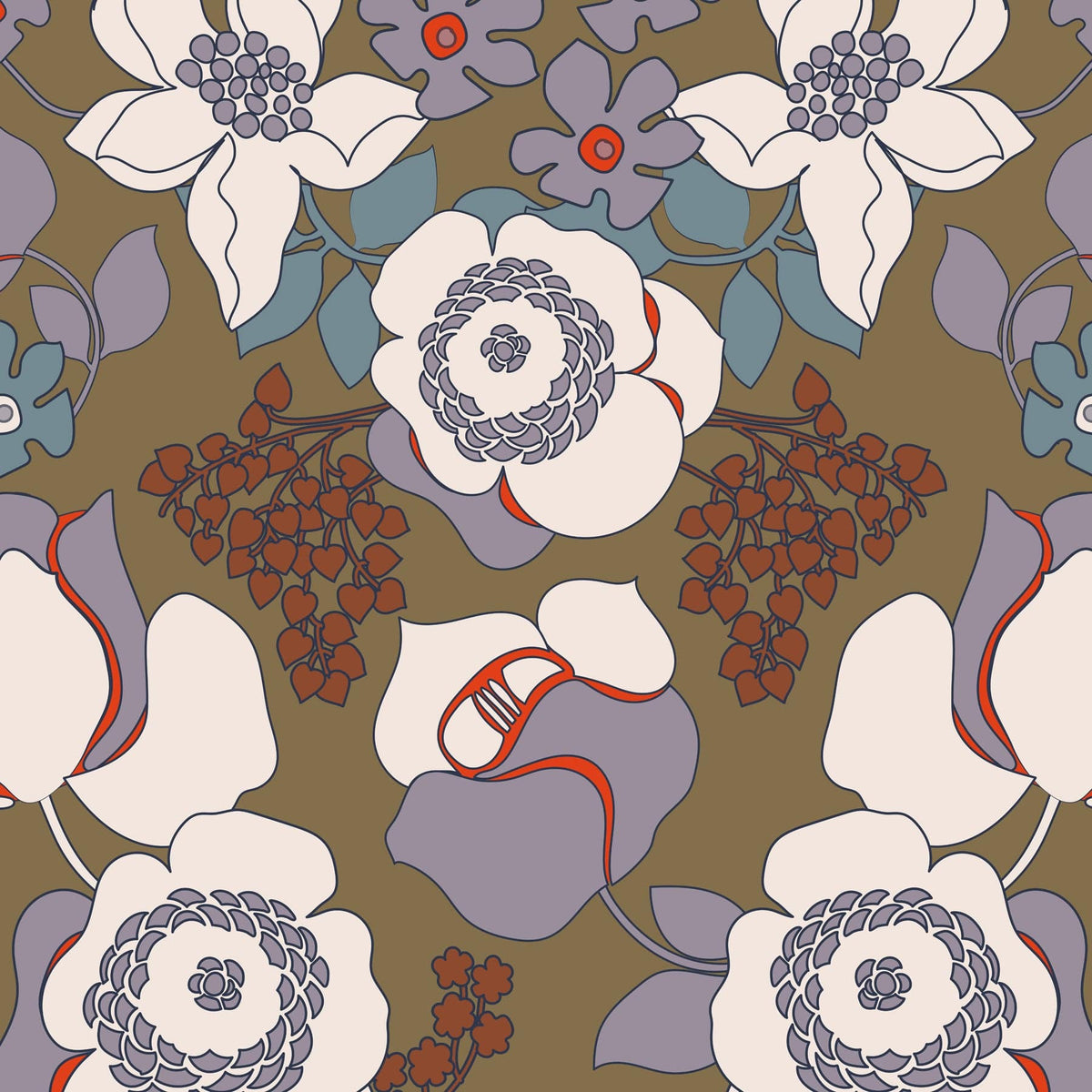 Plush Throw Blanket in Dusk Garden