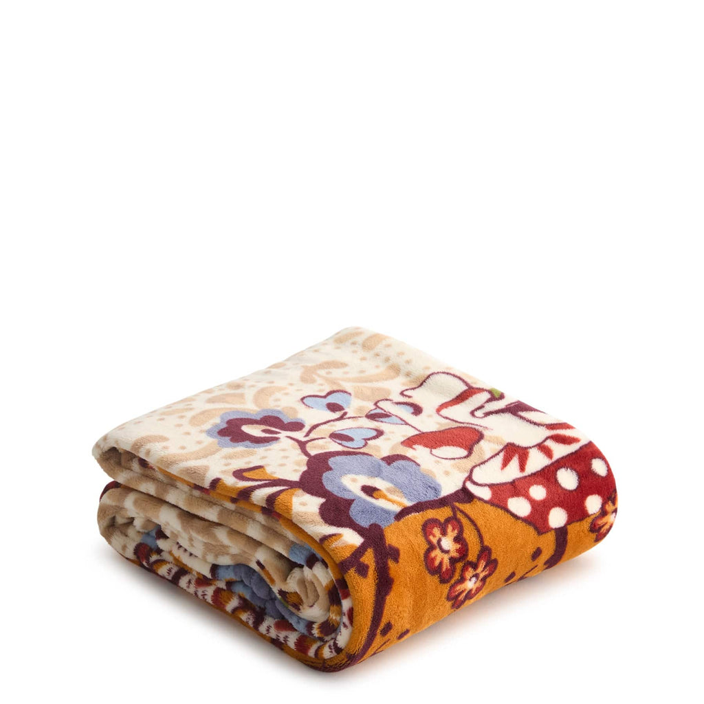 Plush Throw Blanket in Fall Harvest Pumpkins