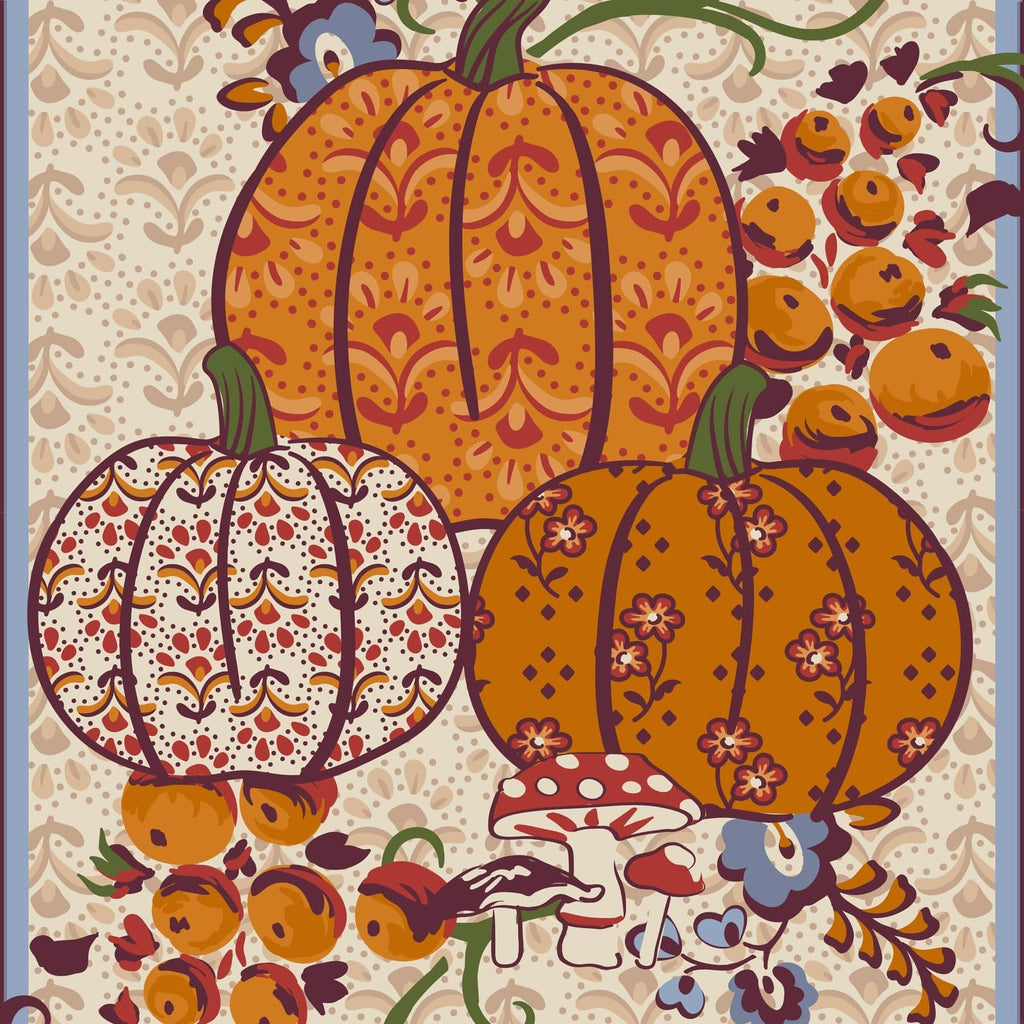 Plush Throw Blanket in Fall Harvest Pumpkins