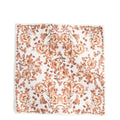 Square Silk Scarf in Cerulean Bouquet Oyster Mushroom