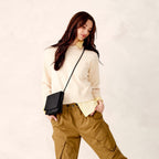 Premium Cotton Baird Hipster Crossbody in Moonless Night
