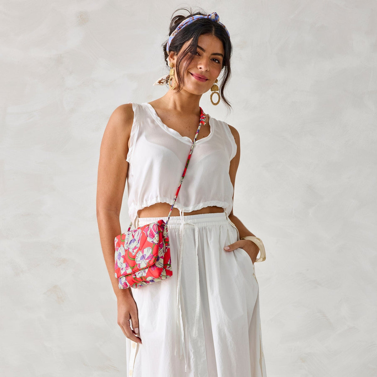 Baird Hipster Crossbody Bag in Swirling Poppies