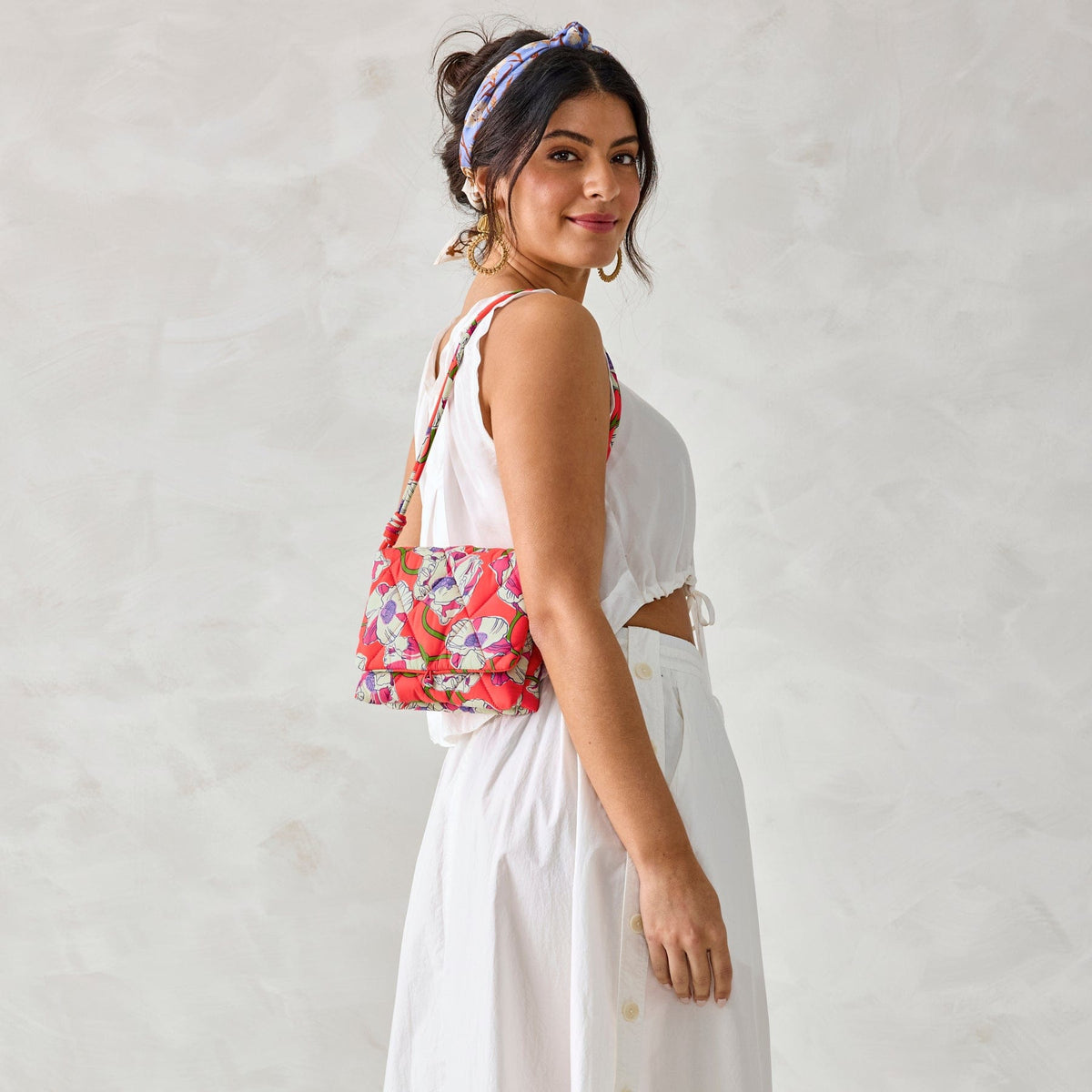 Baird Hipster Crossbody Bag in Swirling Poppies