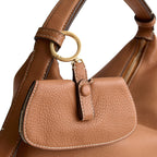 Leather Sunglasses Bag Charm in Roasted Pecan
