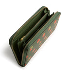 Continental Wallet Clutch in Tiny Tomatoes