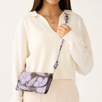 Wildwood Wallet Crossbody in Appliqué Floral Coffee Bean