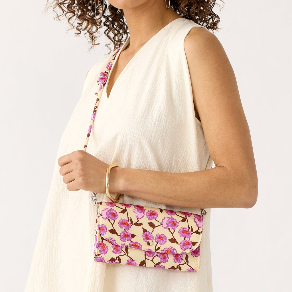 Wildwood Wallet Crossbody in Stripey Buttons