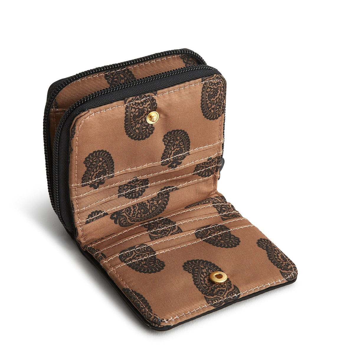 Nylon Small Zip-Around Wallet in Moonless Night