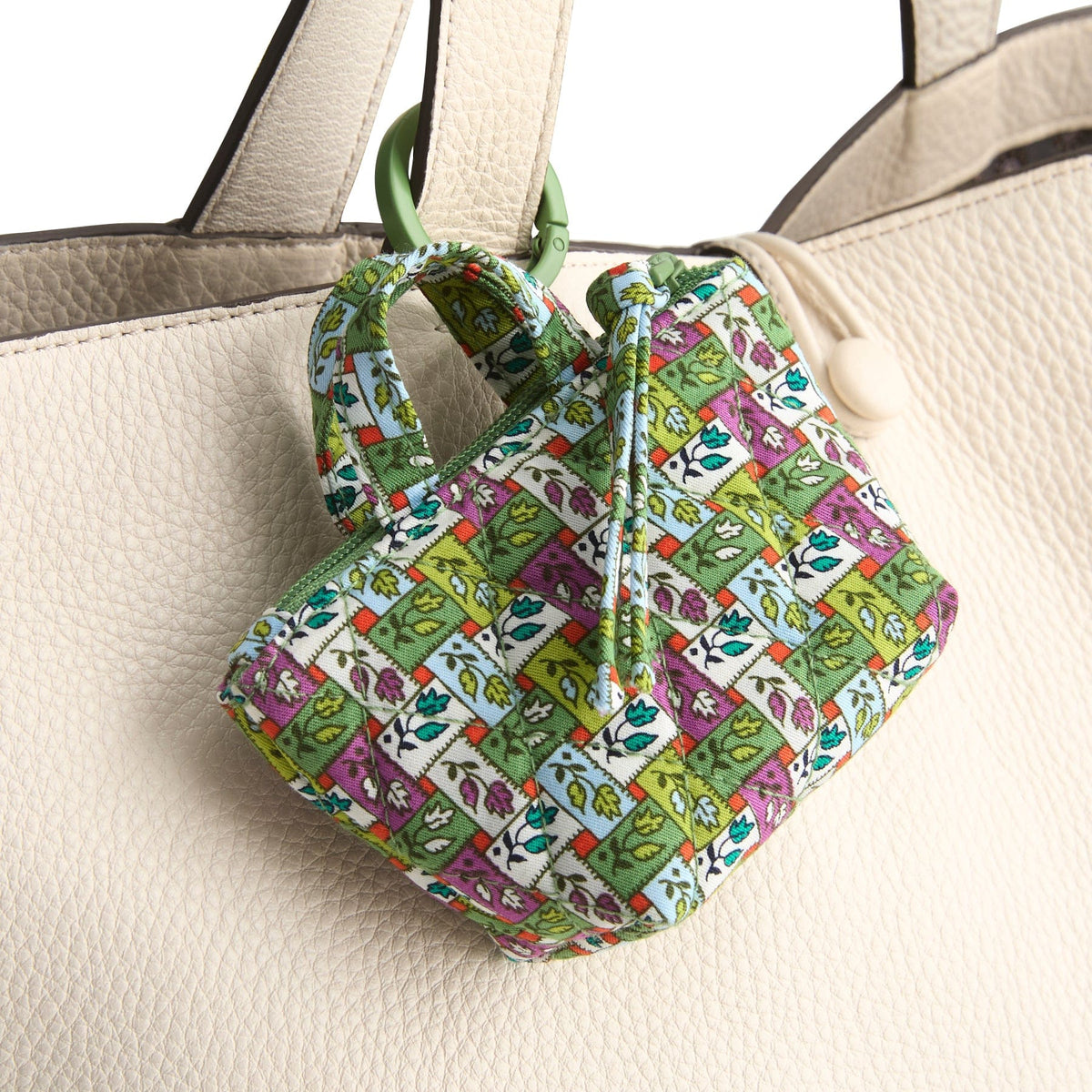 Original Tote Bag Charm in Ribbon Plaid