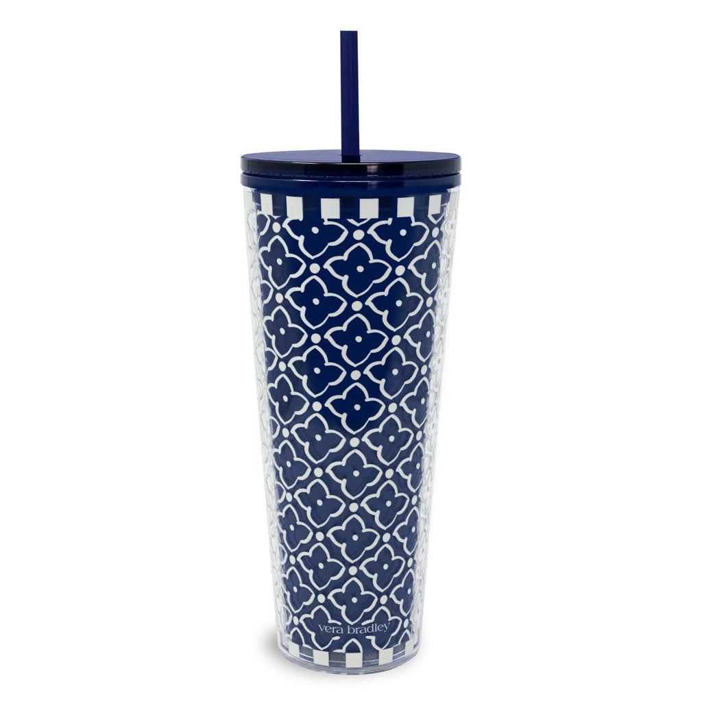 Acrylic Tumbler with Straw in Moorish Peacoat