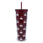 Tumbler with Straw-Duffel Mosaic-Image 1-Vera Bradley