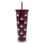 Tumbler with Straw in Duffel Mosaic