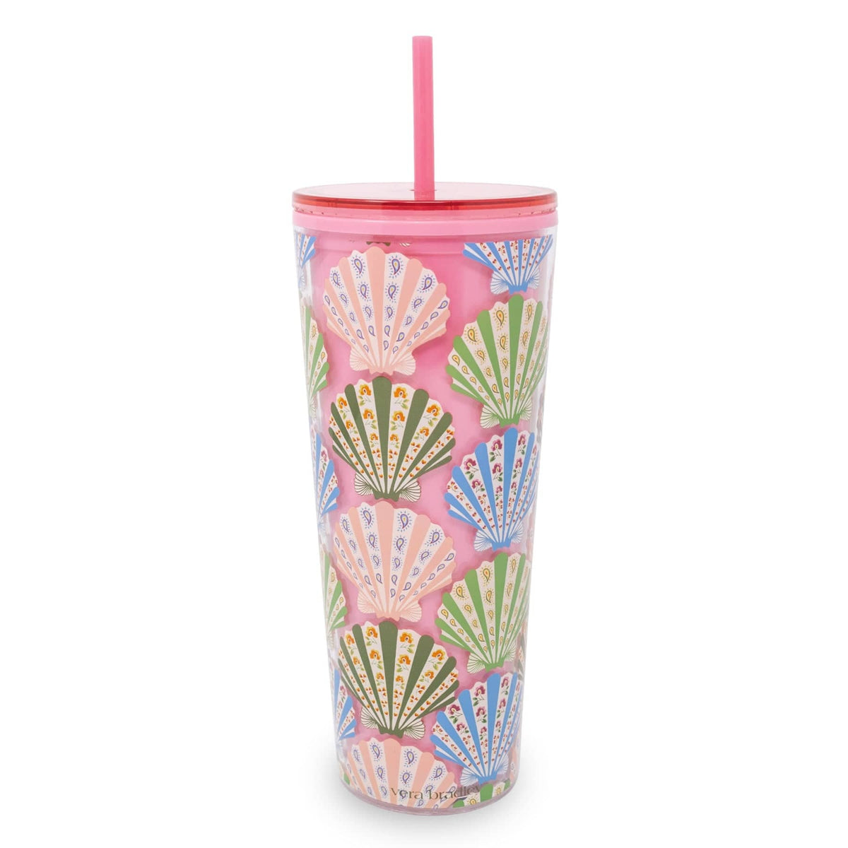 Tumbler with Straw in Cottage Shells