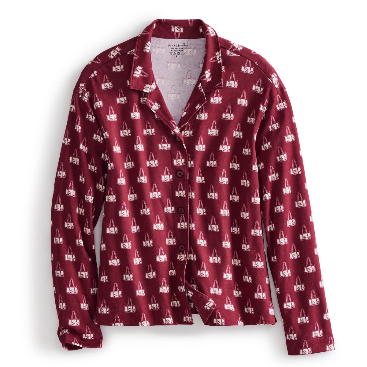 Long-Sleeved Pajama Set in Duffel Mosaic