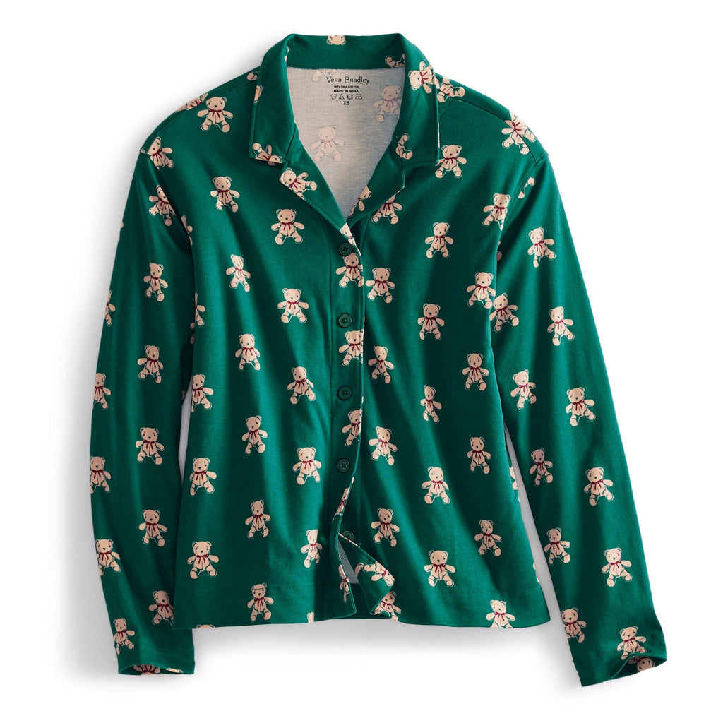 Long-Sleeved Pajama Set in Bear Mosaic