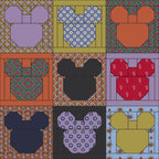 Disney Knotted Wristlet in Mickey Mouse on Repeat Patchwork