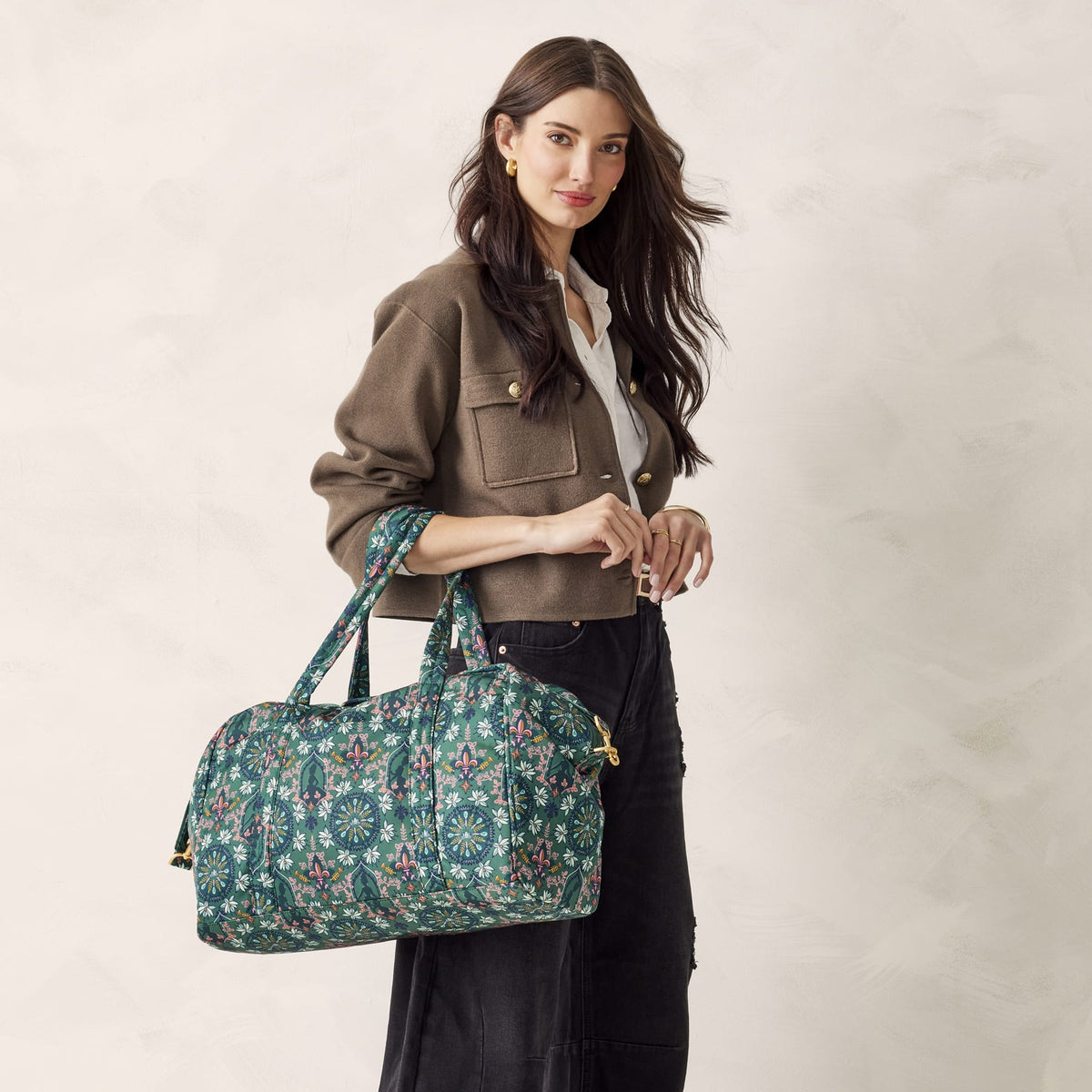 Disney Miramar Weekender Travel Bag in Tiana Silhouette Medallion