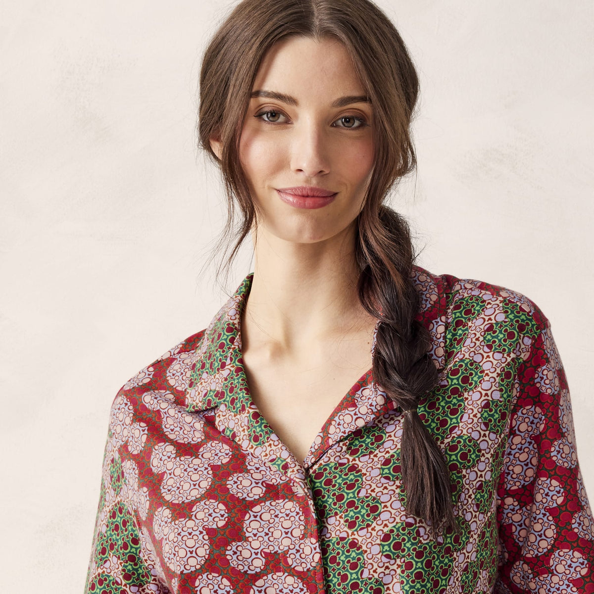 Disney Button-Down Pajama Set in Mickey Mouse Kaleidoscope Multi