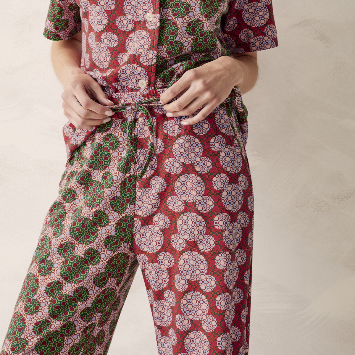 Disney Button-Down Pajama Set in Mickey Mouse Kaleidoscope Multi