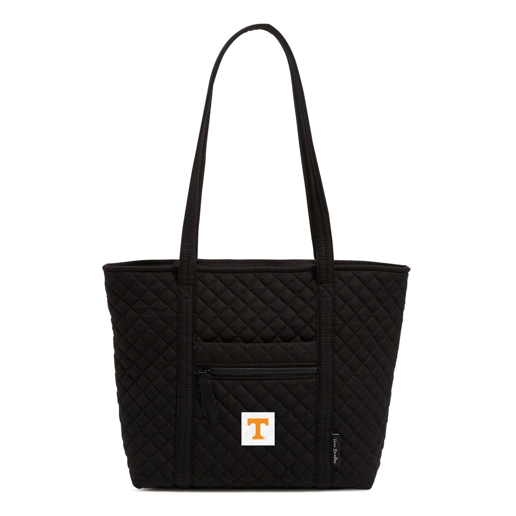 Small Vera Tote-Black with University of Tennessee-Image 1-Vera Bradley