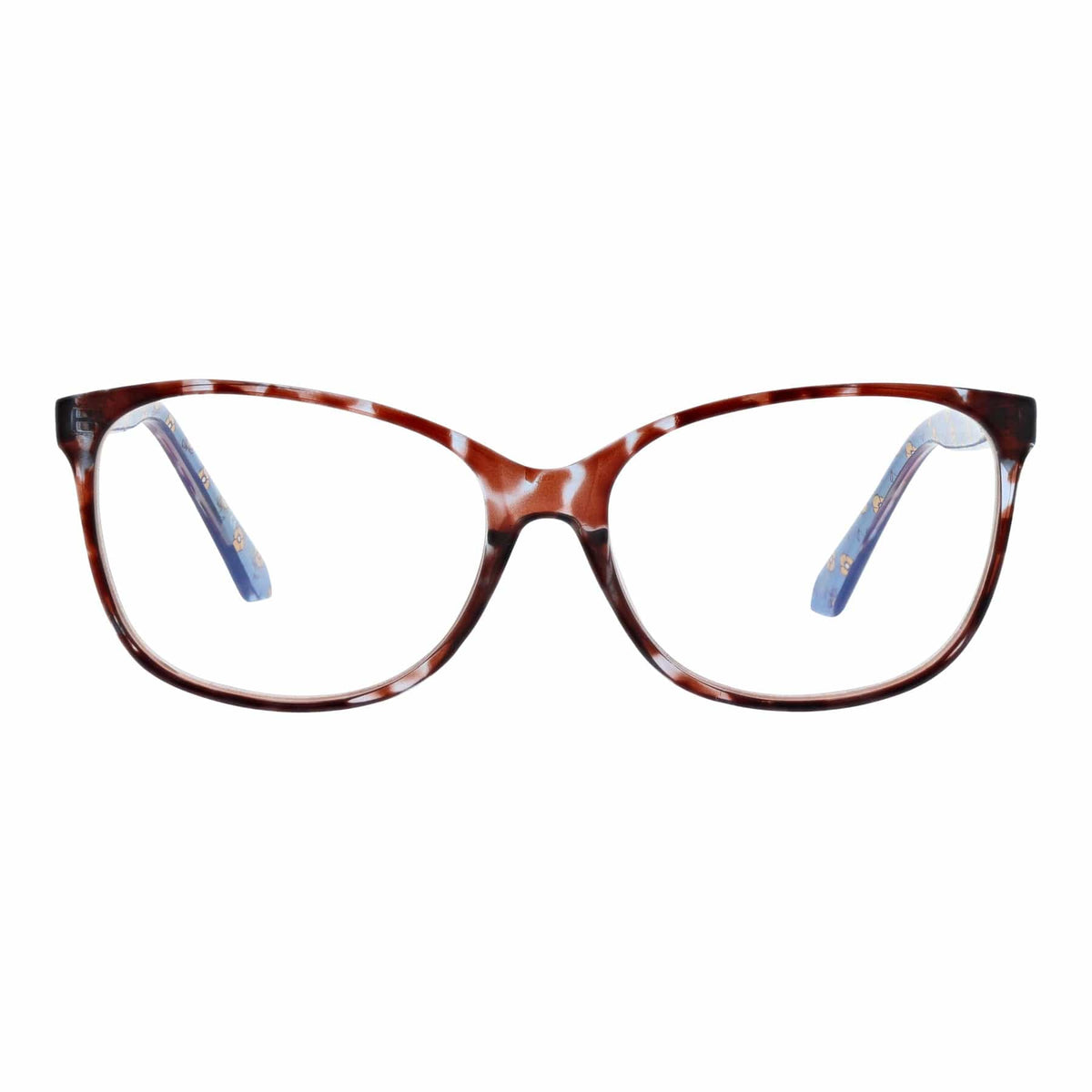 Tensas Blue Light Reader Glasses in Tiny Poppy Cerulean
