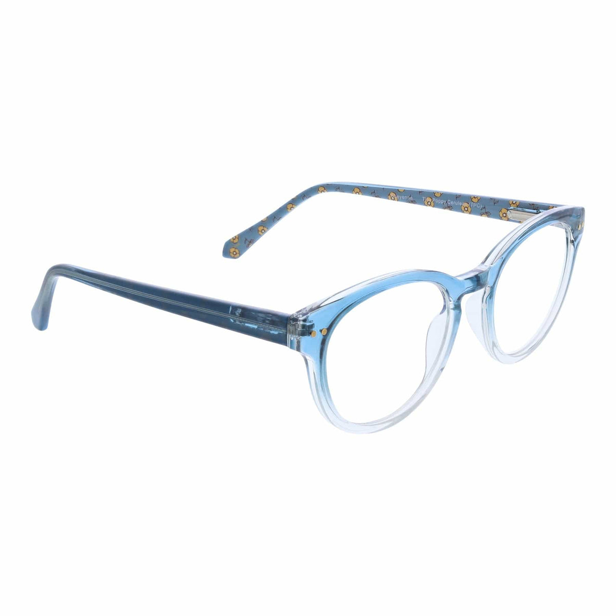 Sheyenne Blue Light Reader Glasses in Tiny Poppy Cerulean