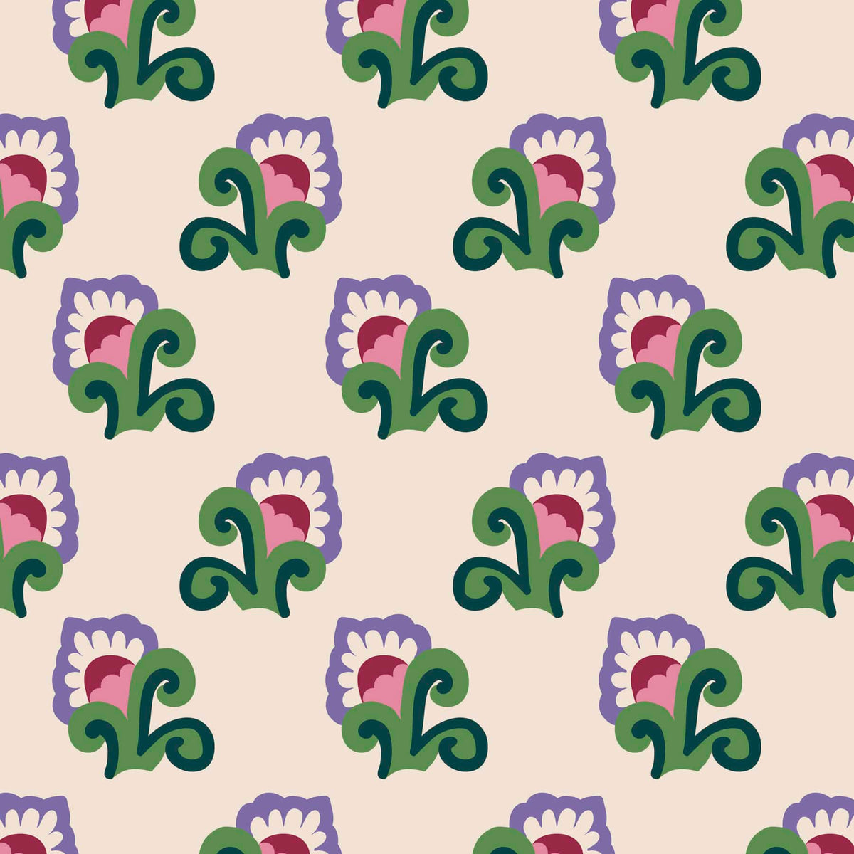 Fleece Socks in Chelsea Floral Cottage Cream