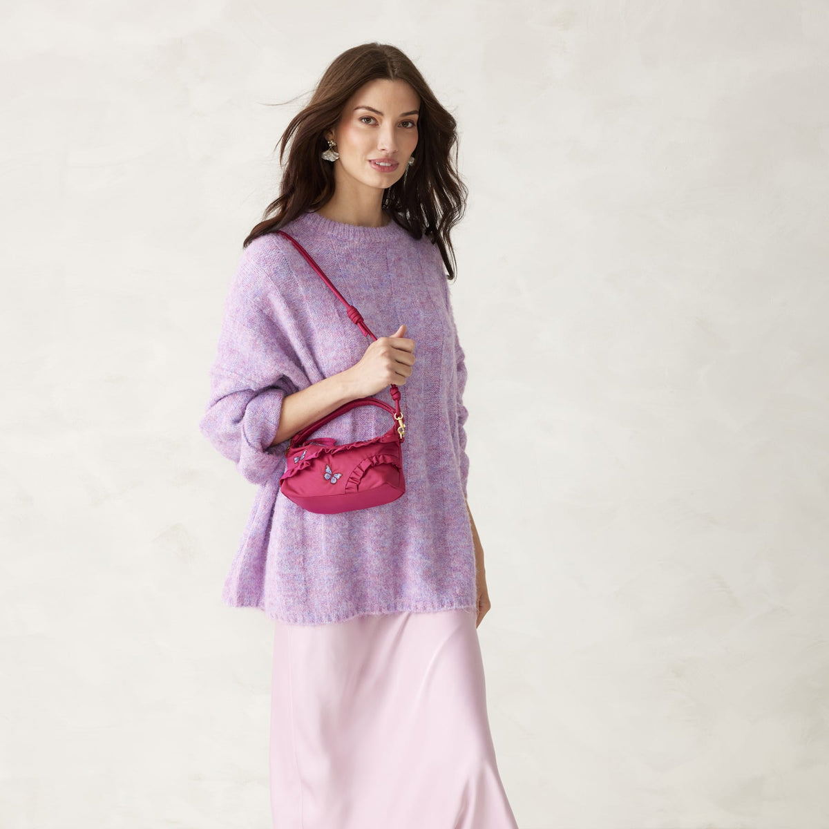 Wicked Roxbury Crescent Crossbody Bag in Glinda-fied