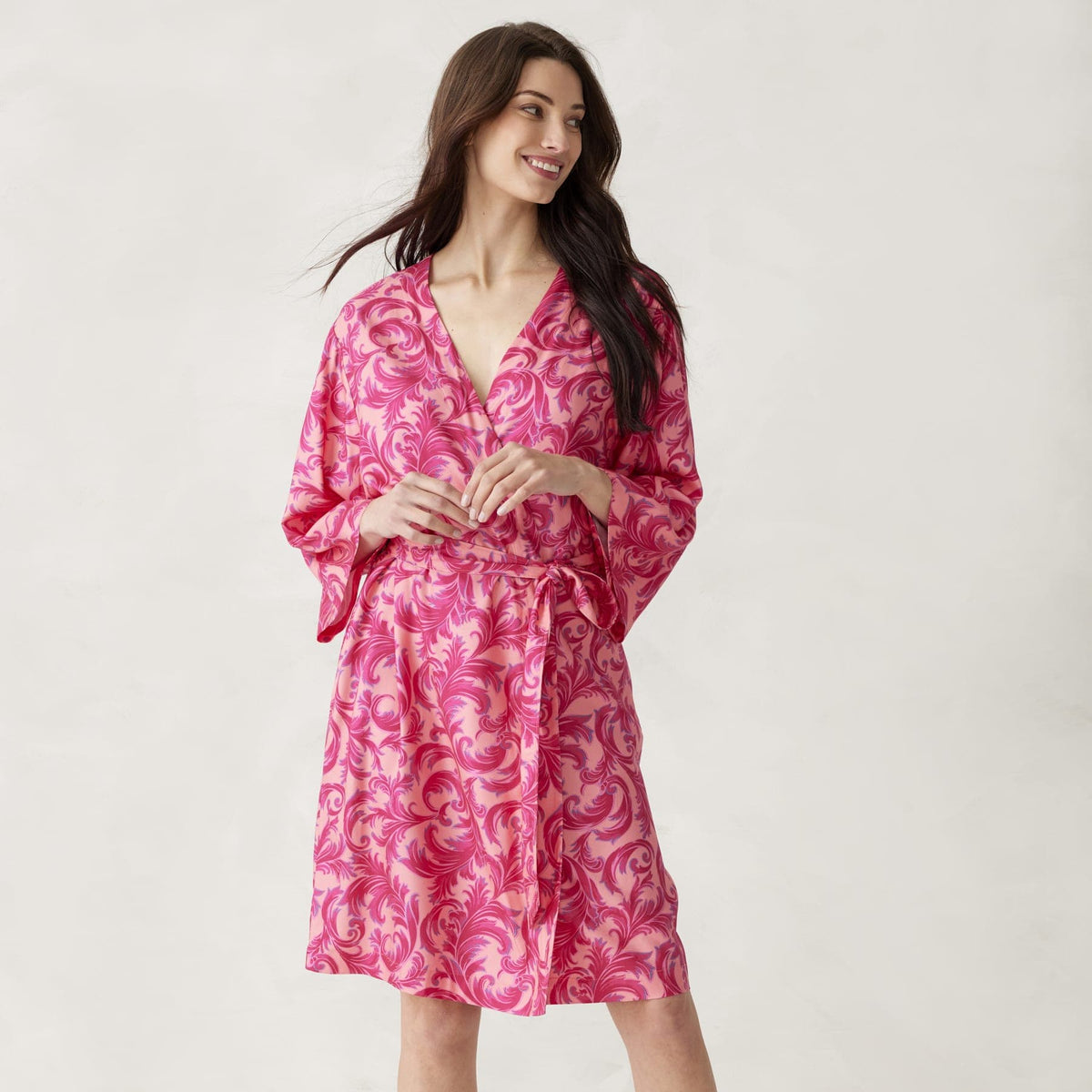 Wicked Woven Robe in Positively Pink and Peach Blossom