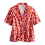Button-Down Pajama Set in Flourishing Garden Light