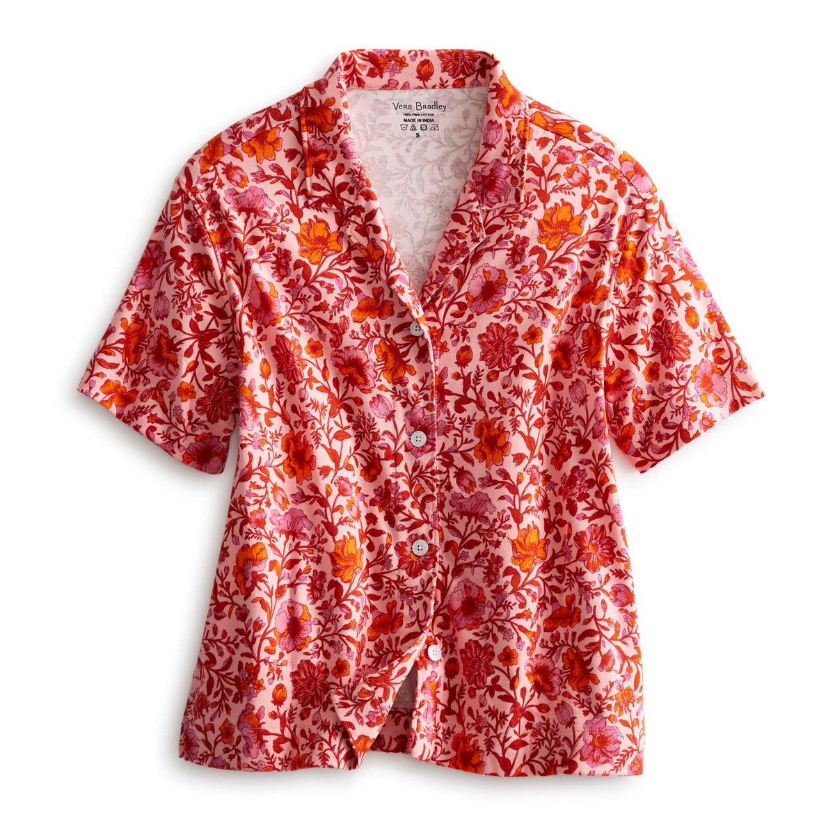 Button-Down Pajama Set in Flourishing Garden Light