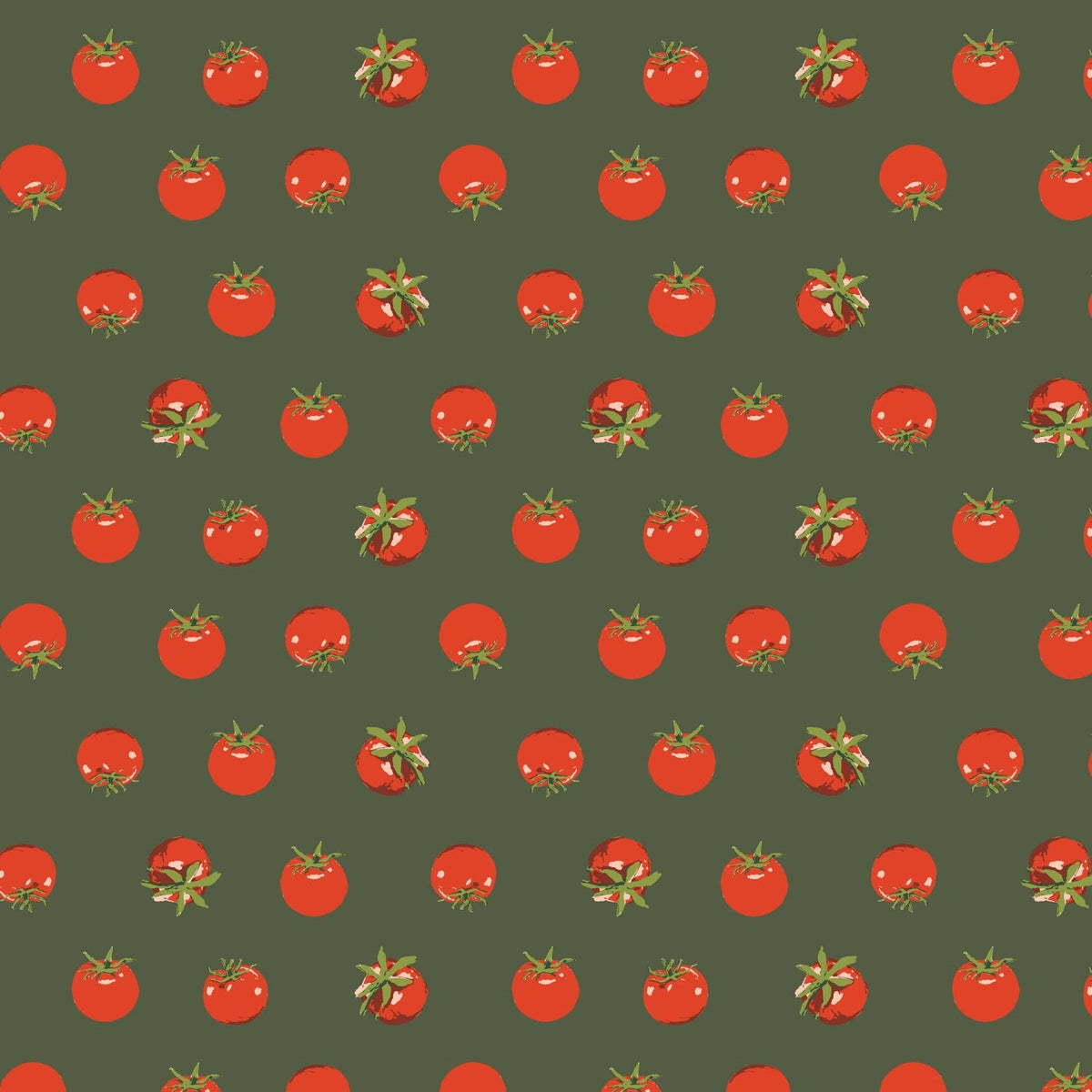 Adhesive Phone Wallet Card Holder in Tiny Tomatoes Print