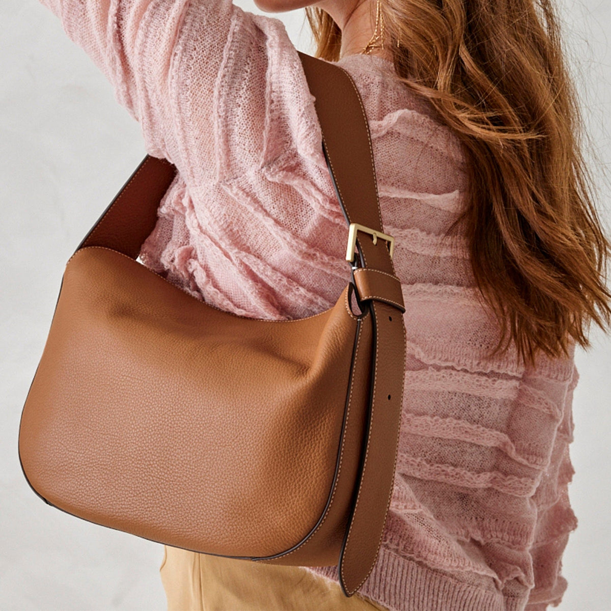Tifton Shoulder Bag Purse in Roasted Pecan