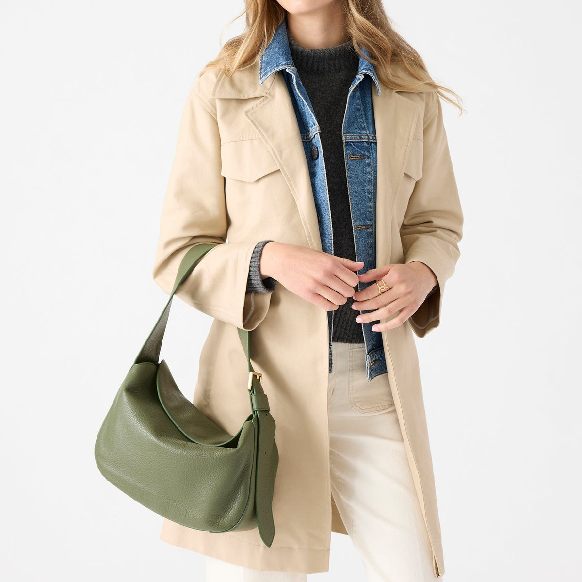 Tifton Shoulder Bag Purse in Bronze Green